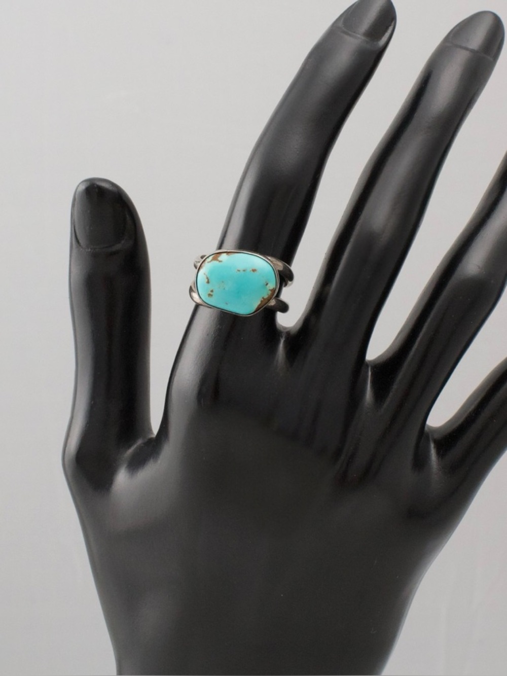 Genuine Turquoise Sterling Silver Ring by Jay King Desert Rose Trading Size 7 - Picture 2 of 7